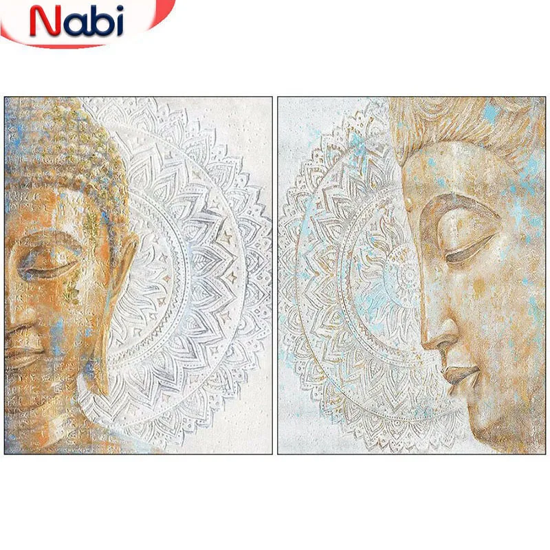 

Nabi 5D Diamond Embroidery Buddha Painting Mandala DIY Full Square Round Mosaic Creative Hobbies Decoration For Home