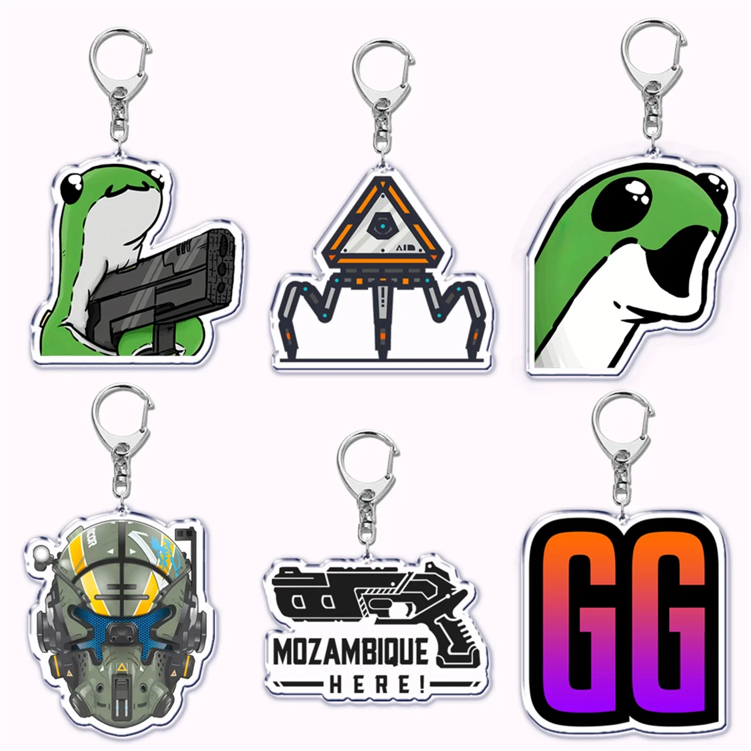 Hot Game Apex Legends Acrylic Key Chain Pendant BLOODHOUND Nessy Gun Key Ring Keychains Keyring for Bag Pendant Jewelry Gifts