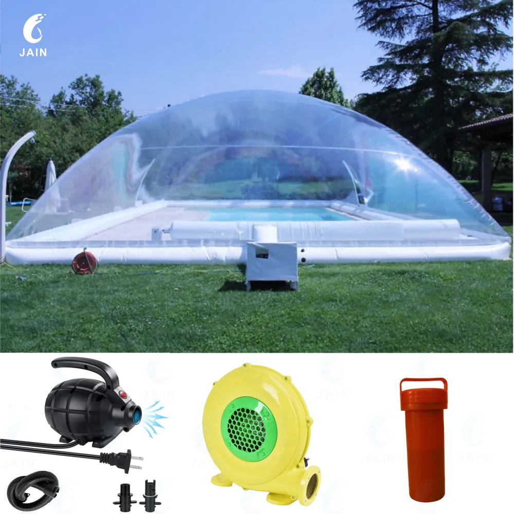 43ft Giant Outdoor Clear Swimming Pool Cover Tent Transparent Inflatable Air Dome For Swimming Pool 13mX7mX4m