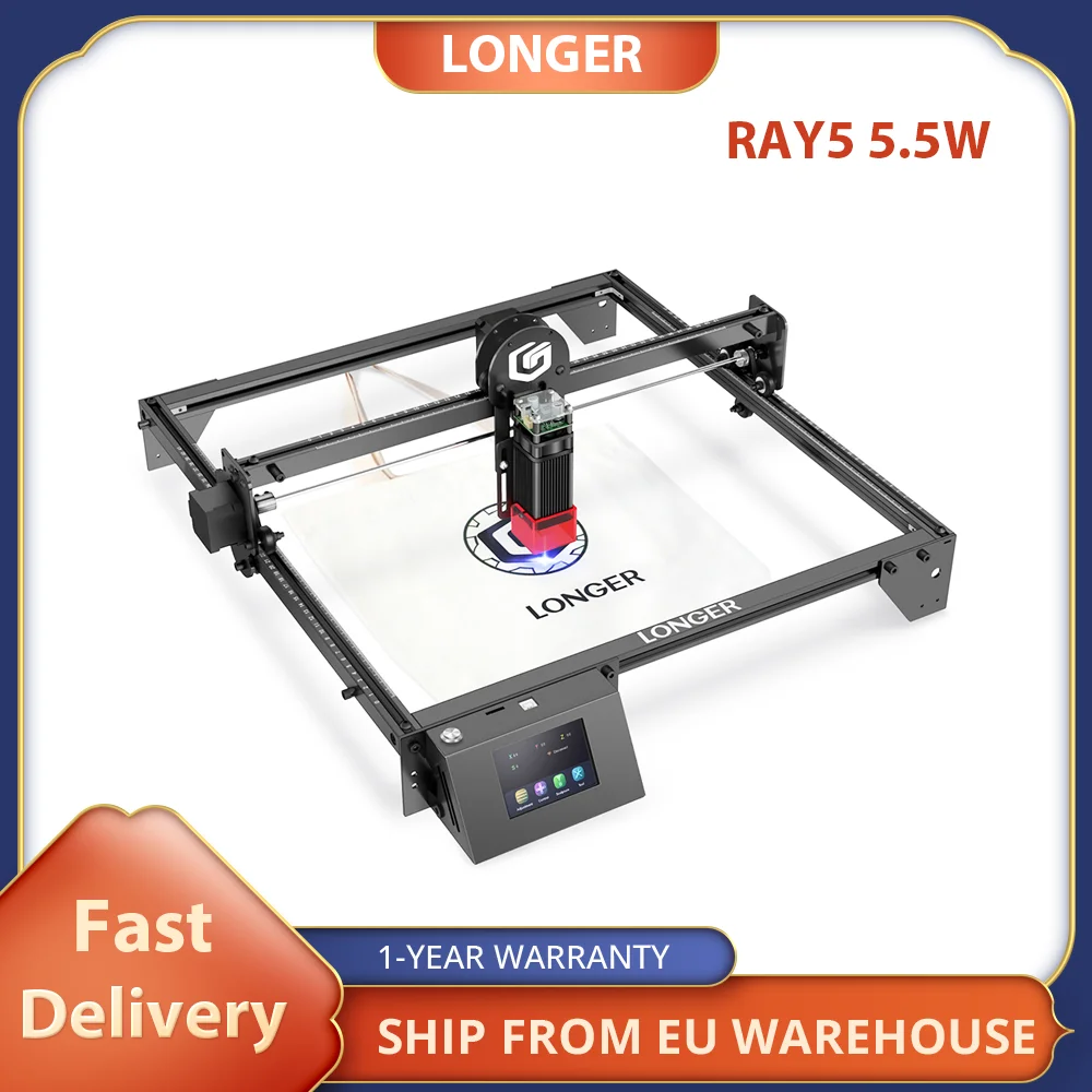 LONGER RAY5 Laser Engraver 32-Bit  5.5W Power Chipset WIFI Connection with Touch Screen and Offline Carving Laser Impressing