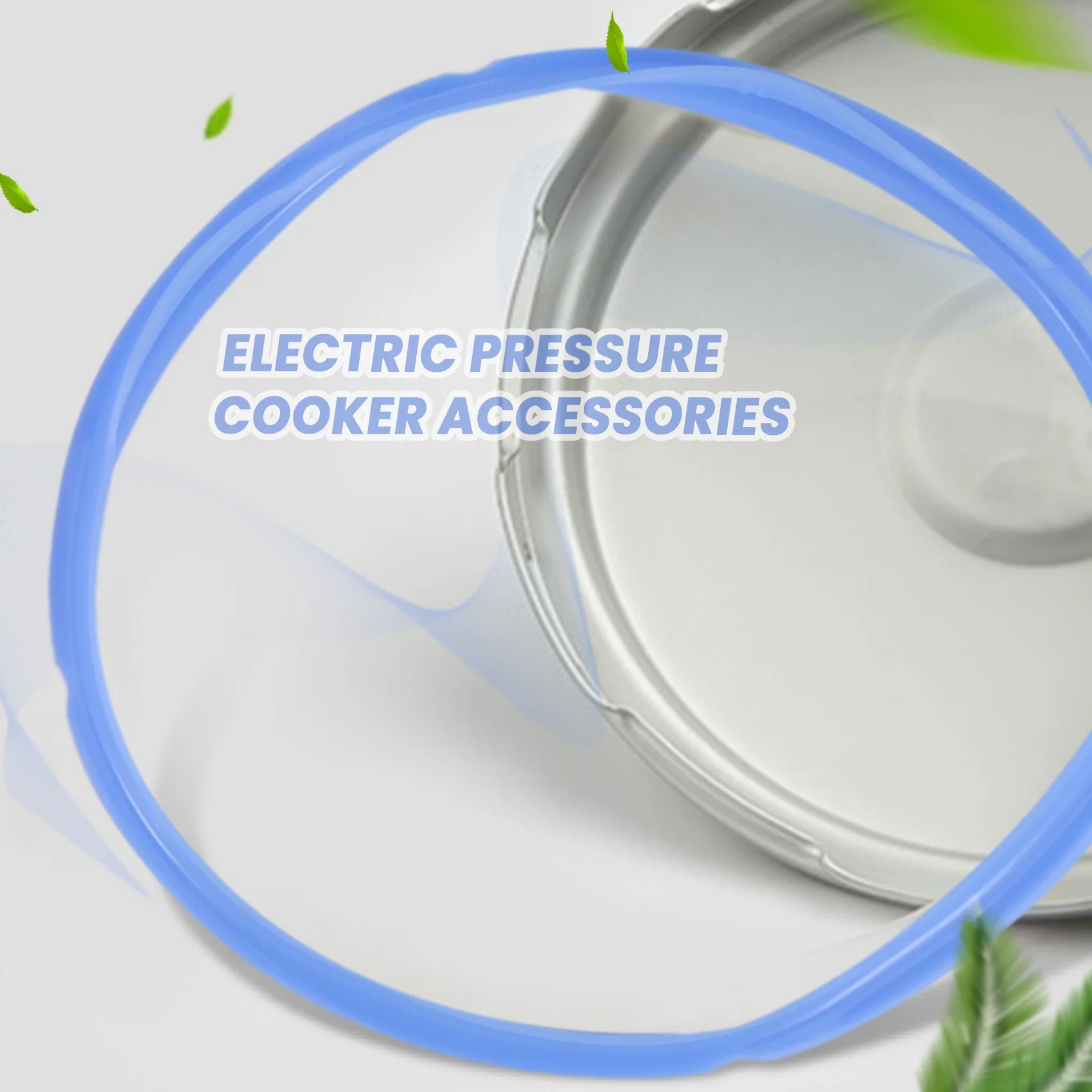 حلقة إغلاق من السيليكون A96K لملحقات وعاء طنجرة الضغط، تناسب موديلات 5 أو 6 كوارت، أحمر، أزرق وأبيض شفاف شائع #1