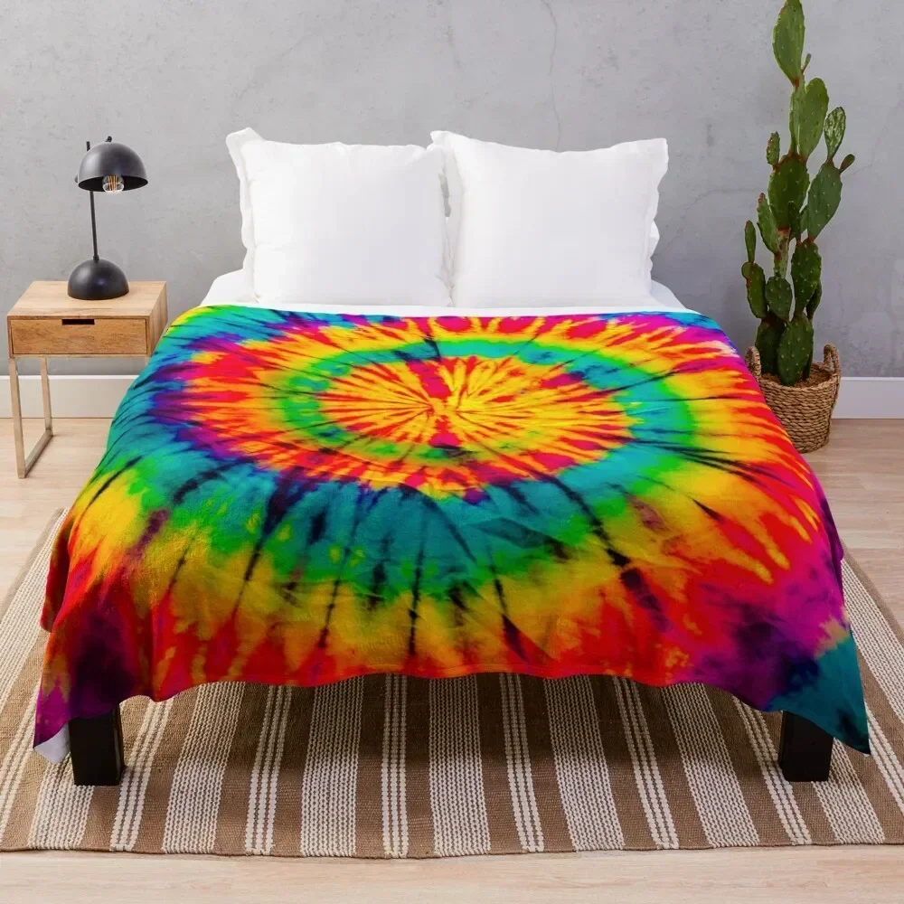 

Tie Dye Throw Blanket Cozy Warm Blanket for Bed Room Decor