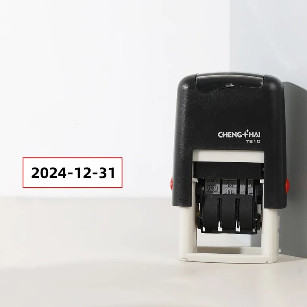 Automatic Ink Return Date Stamps Handle Account English Version Self-Inking Stamps Smooth Running DIY Craft Date Wheel Stamp