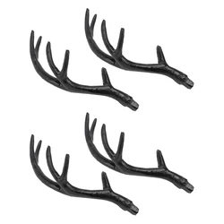 2 Pairs of Black Fawn Horn Headpiece Antlers Decor Artificial Fawn Horn Headpiece Horn Headband DIY Cosplay Accessory Halloween