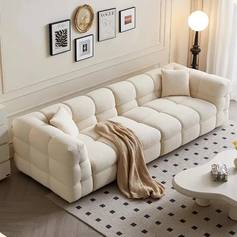 أرائك غرفة المعيشة البيضاء الإبداعية كرسي بذراعين مصمم جمالي كبير الحجم أرائك غرفة المعيشة أثاث جناح صالة Divano الحديثة #1