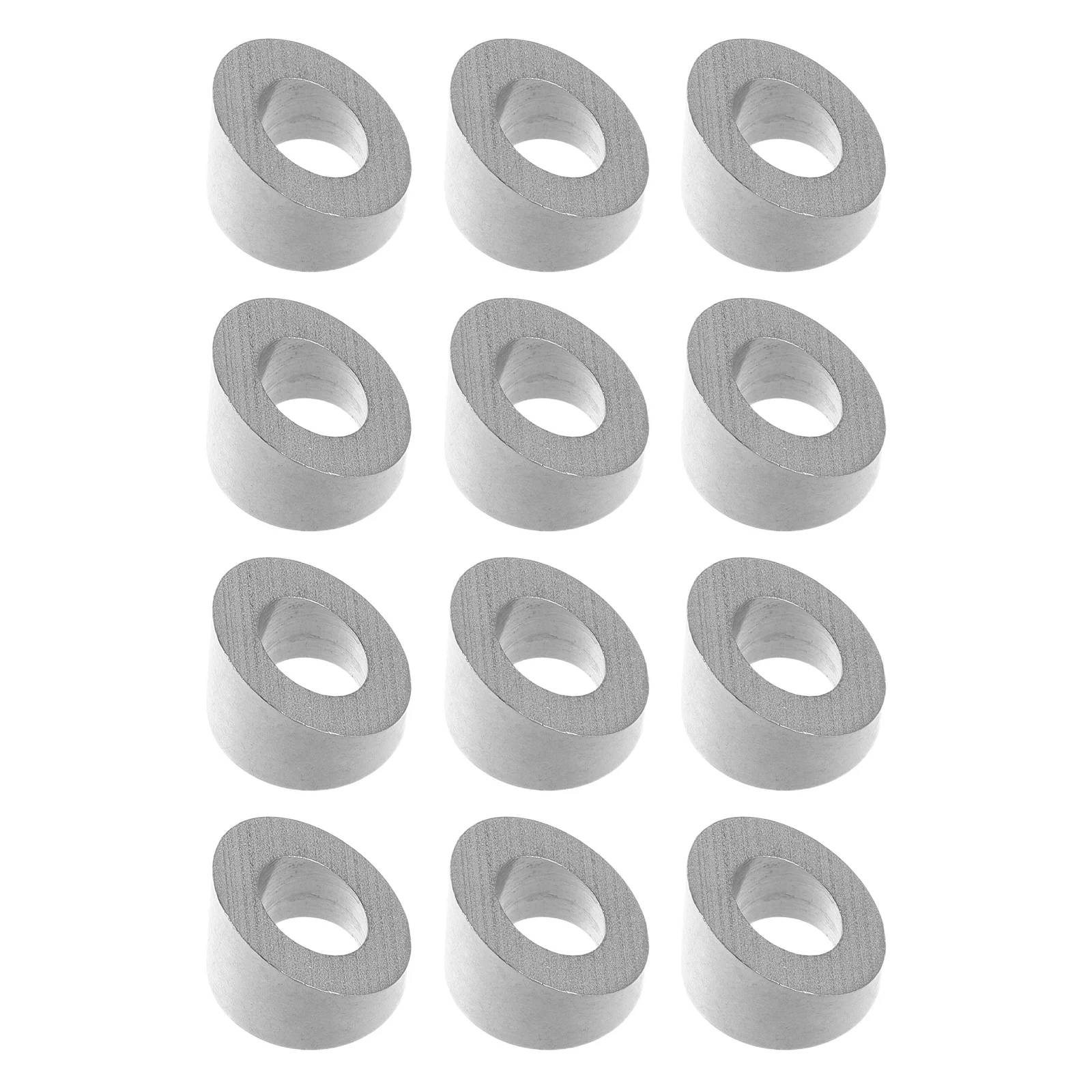 

12Pcs Silver Stainless Steel Beveled Washer 30 Degree Angle for Cable Railing Deck Stair Balcony Handrail Stability Hardware