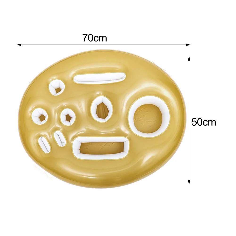 Inflatable Pool Ice Bar Tray 9 Compartments PVC Floating Food Drink Holder For Summer Party Beach Yard Garden Accessories
