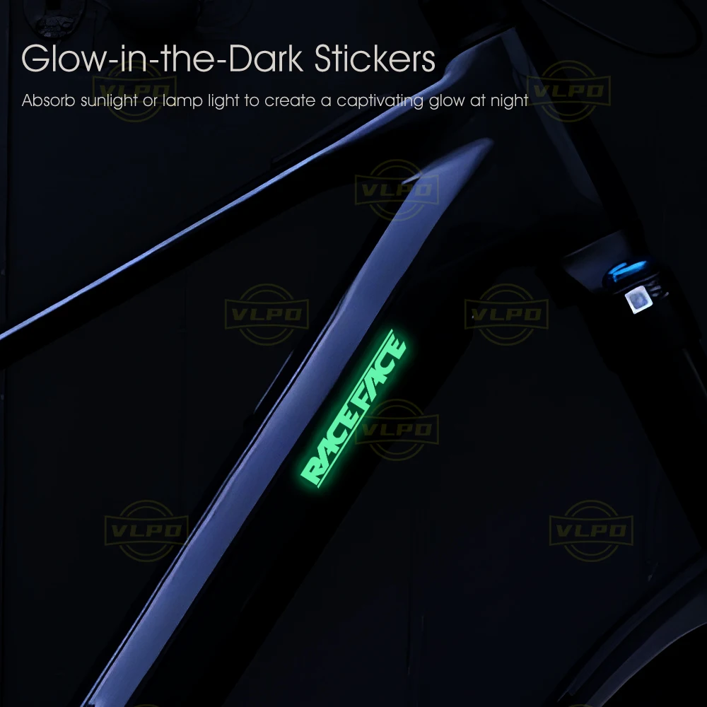 Bike Glow Sticker Waterproof Decal for Raceface Stickers Race Face MTB Road Bicycle Frame Decoration Accessories