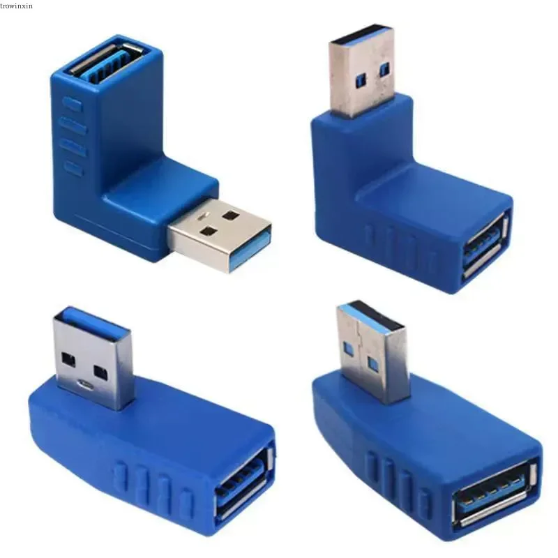 USB 3.0 Male to Female Adapter Elbow Extension Cable for Car Driving Recorder 90 Degree Up Down Left Right Bend