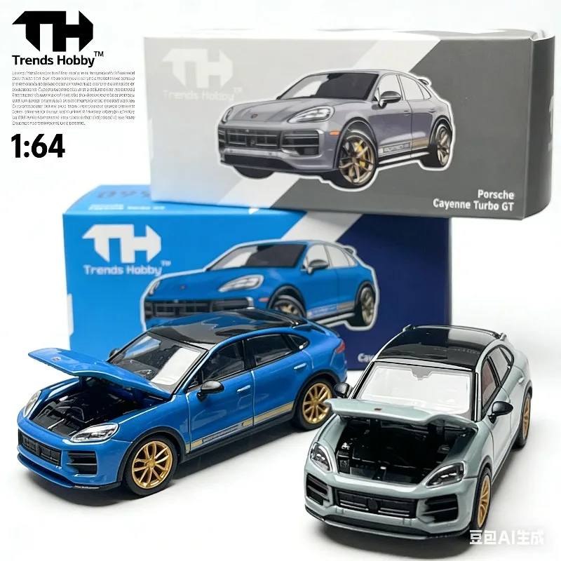 

Trends Hobby 1:64 Cayenne Turbo GT Cast Alloy Static Car Model, Boys' Gift Toy, Adult Collection Decoration Piece.