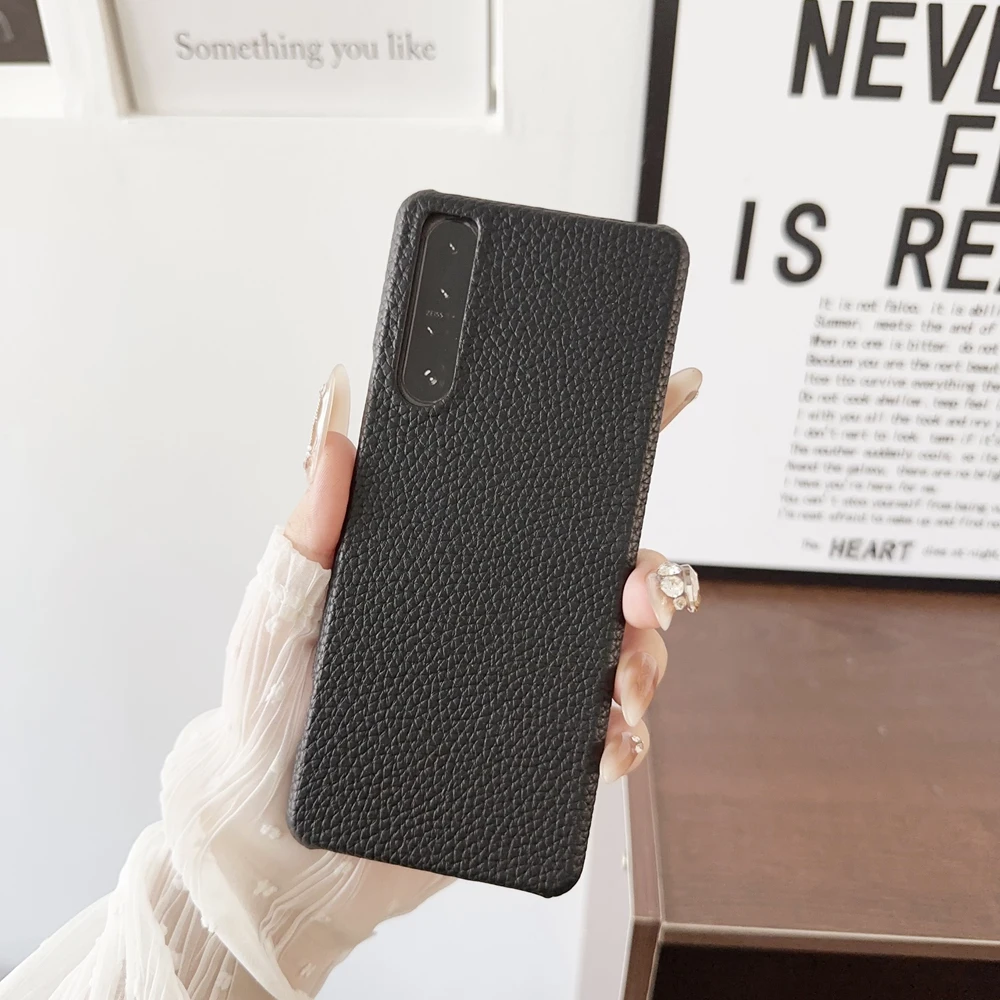 Litchi Pattern PU Leather Hard Case For Sony Xperia 10 5 V ACE III 10 Ⅳ VI Lightweight Shockproof Cover