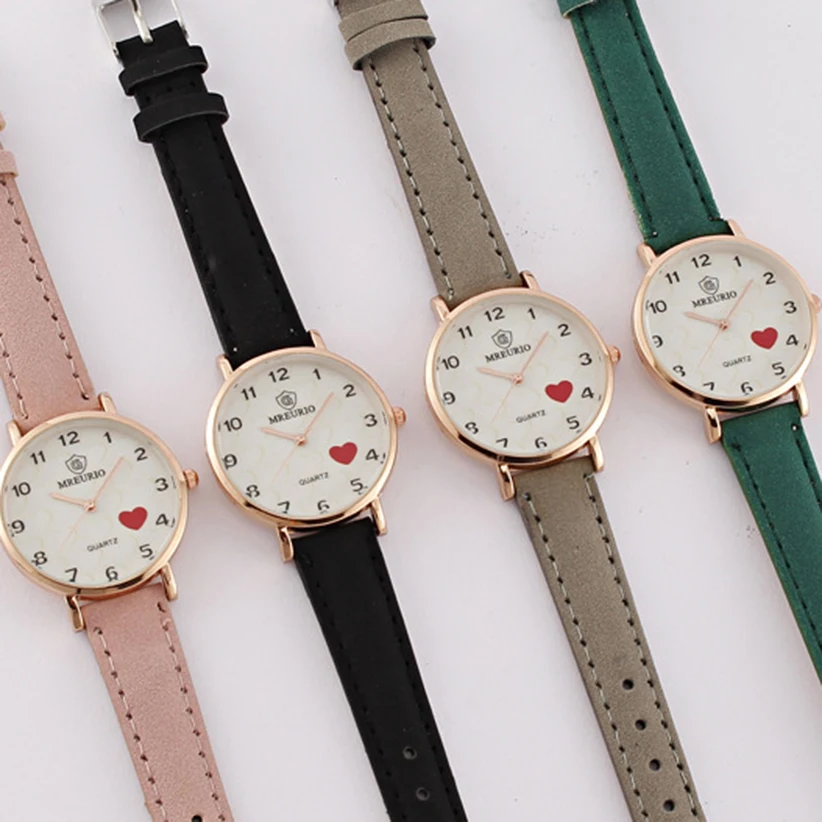 UTHAI CQ79 модные цифровые женские часы с любовью, студенческий ремень, кварцевые часы LOVE, компактные часы, подарочные часы для женщин