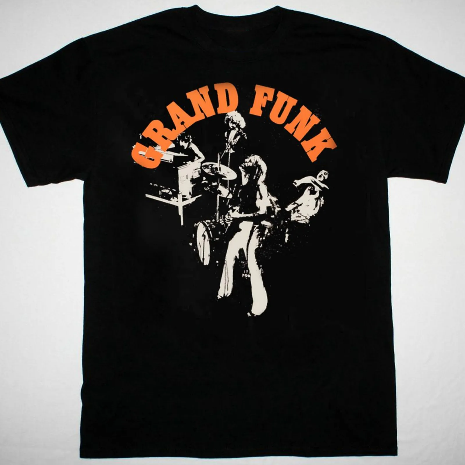 

Vintage Grand Funk Railroad Men T-shirt Black Short Sleeve all sizes