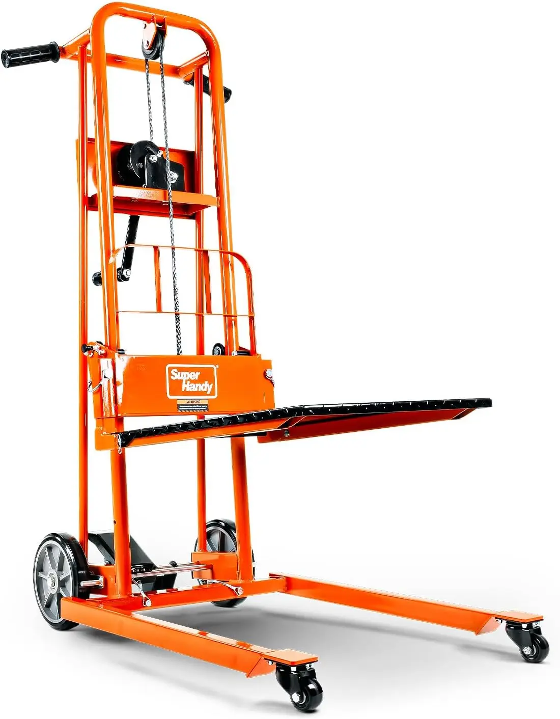 Material Lift Winch Stacker, Pallet Truck Dolly, Lift Table, Fork Lift, 330 Lbs 40