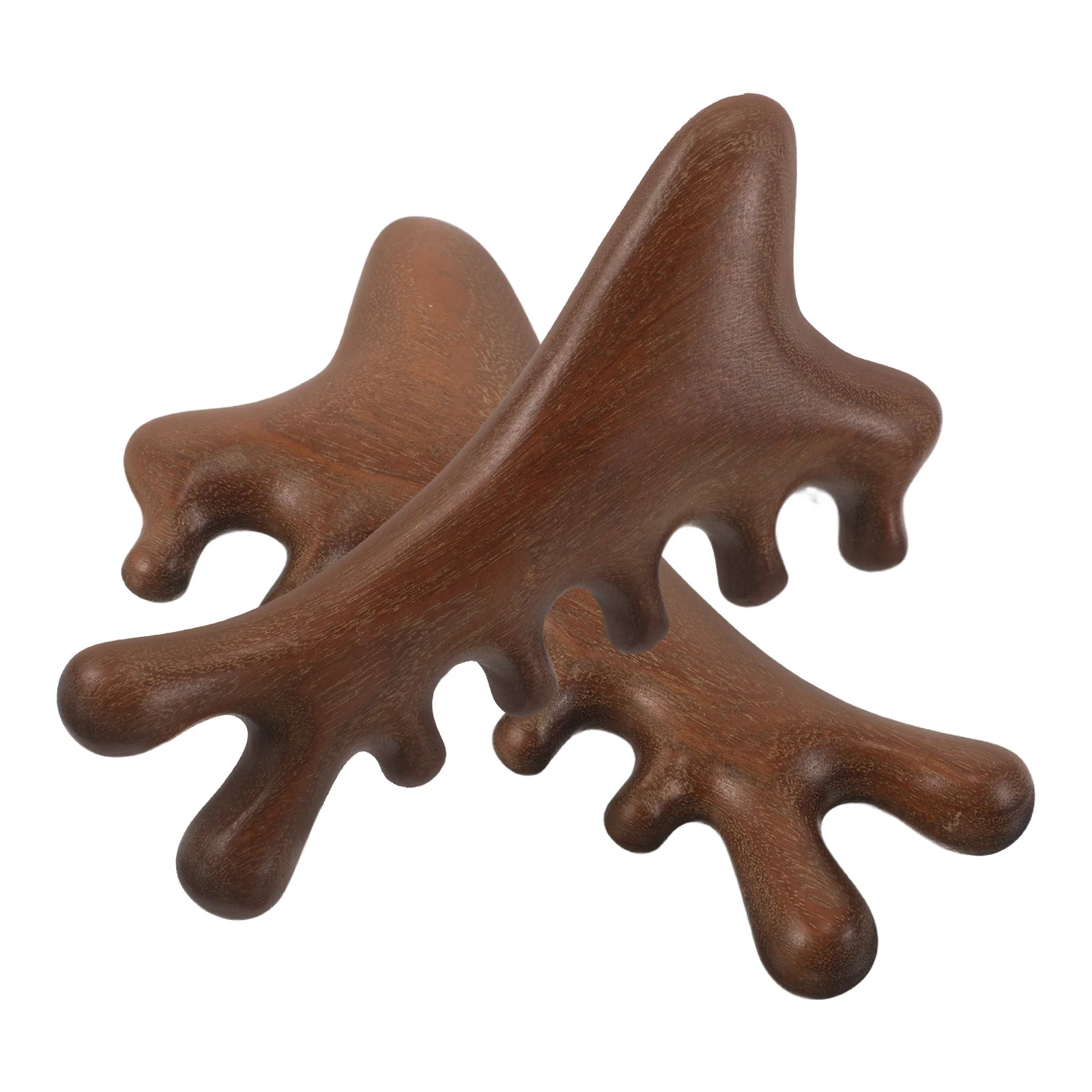 

2Pcs Wide Tooth Sandalwood Scalp Massager Comb Wooden Head Massager for Scalp Care Hair Styling Multi Function Tool