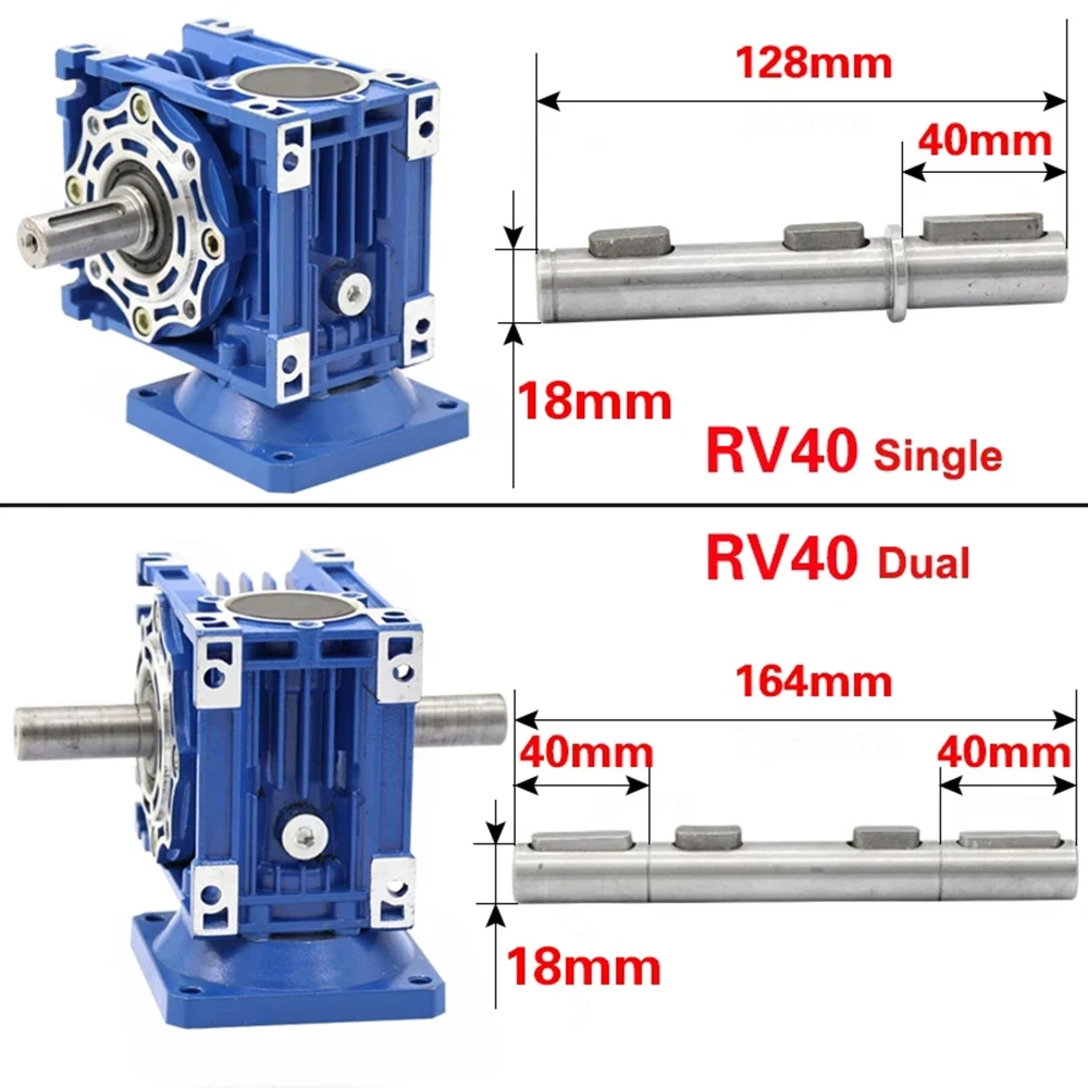 Imagem -04 - Worm Gear Reducer com Função de Travamento Automático Motor de Desaceleração de Estágios Velocidade Ajustável cw Ccw dc Nmrv40 12v 24v 60w