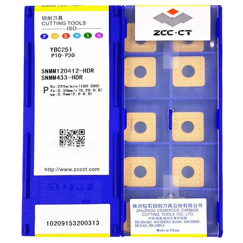 

Original ZCCCT SNMM120412-HDR YBC251 YBC252 YBC351 carbide insert for CNC turning Tools