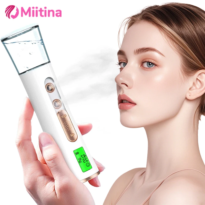 

30ml Nano Spray Mini Facial Moisturizing Humidifier Skin Care LED Display Portable Handheld Atomizer Skin Care Moisture Tester