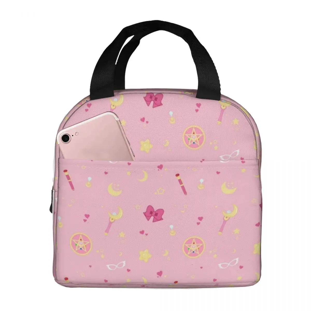 Sailor Moon Lunch Bags Insulated Bento Box Waterproof Lunch Tote Leakproof Picnic Bags Cooler Thermal Bag for Woman Girl Work