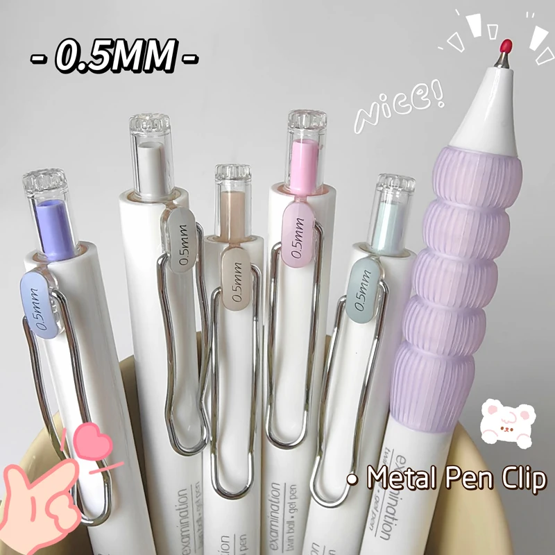 Imagem -03 - Soft Gel Ink Pen para Estudantes Recarga Preta Caneta Neutra Escrita Abastecimento Escolar Bola Twin 05 mm Pcs Set Alta Qualidade