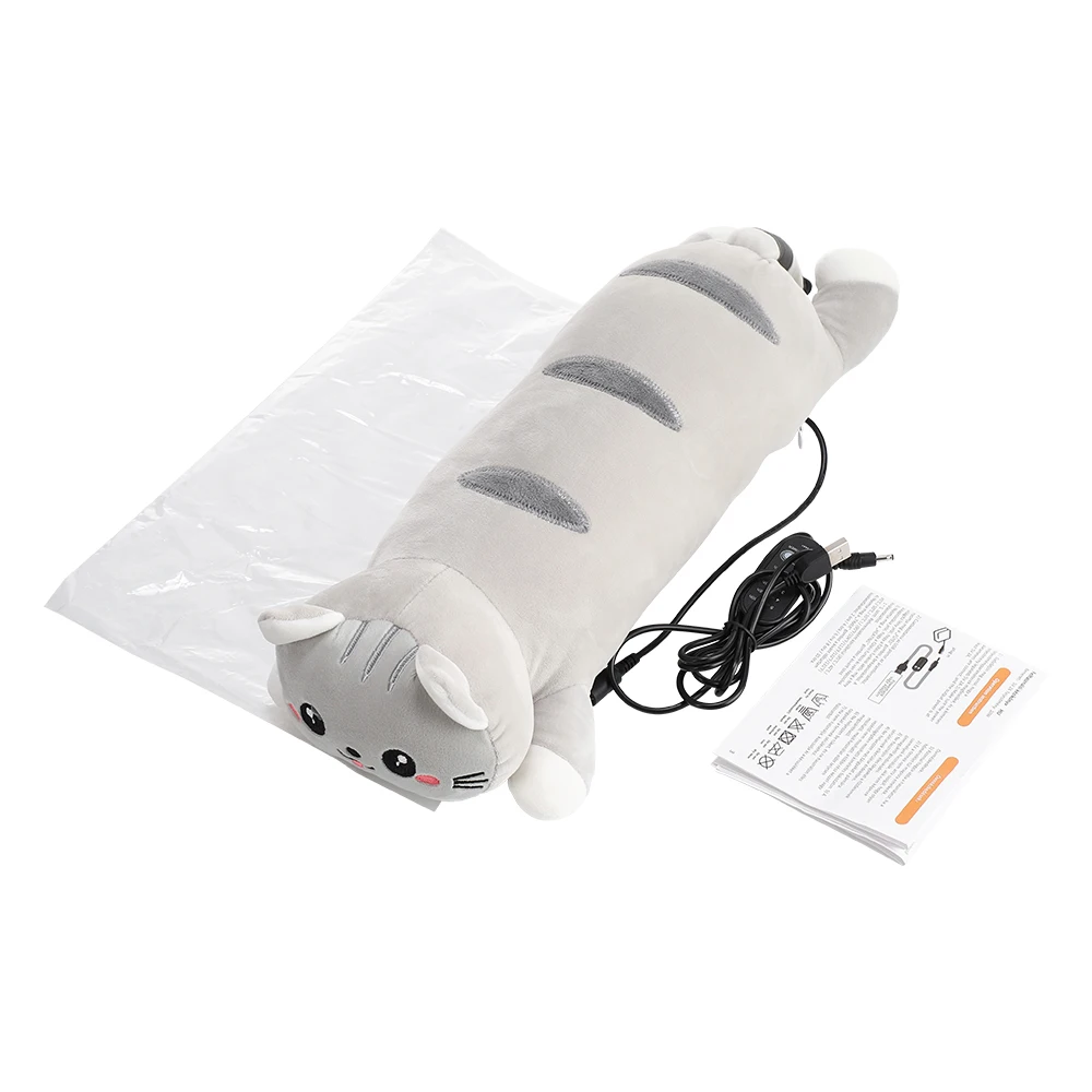 USB Charging Electric Heating Pad Period Heated Plush Cute Soft Cat Office Nap Pillow Lovely Cat Heating Pad For Gril Gift