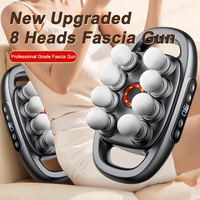 New 8 Heads Electric Massage Gun Deep Muscle Massager Body Relax High Frequency Vibrate Fascial Gun Fitness Massage Machine