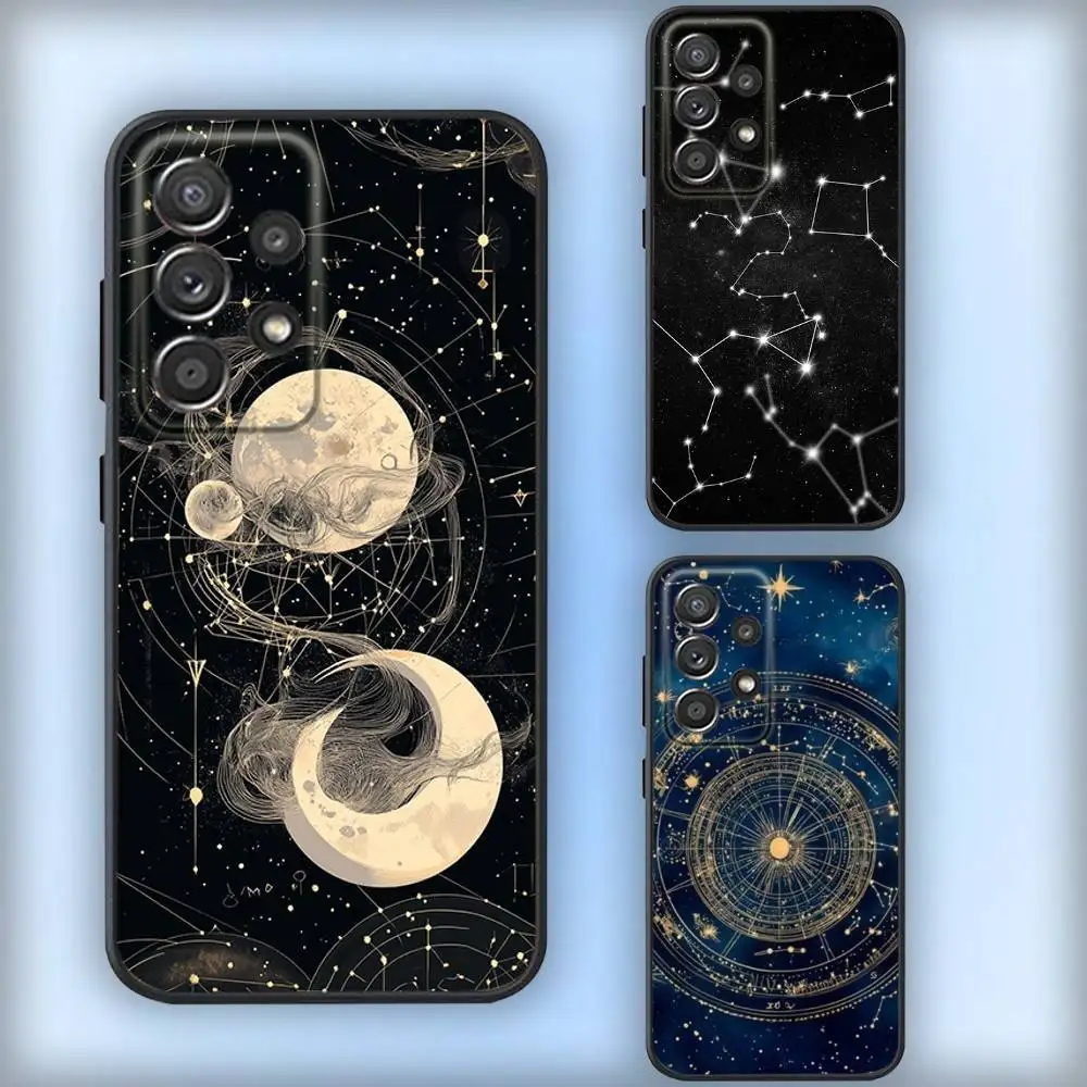 

T-Twelve Constellations Art Phone Case For Samsung S25,S24,S21,S22,S23,S30,Ultra,S20,Plus,Fe,Lite,Note,10,9,5G Black Cover