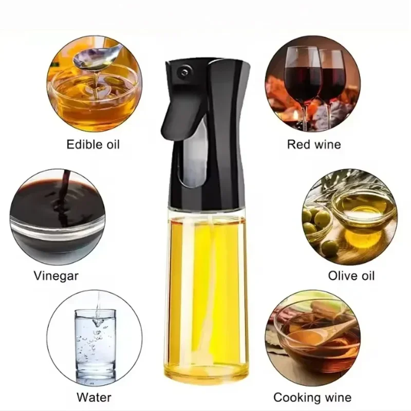 200ml 300ml Oil Spray Bottle Cooking Barbecue Olive Oil Dispenser Baking Vinegar Soy Sauce Spray Bottle  kitchen accessories view 6