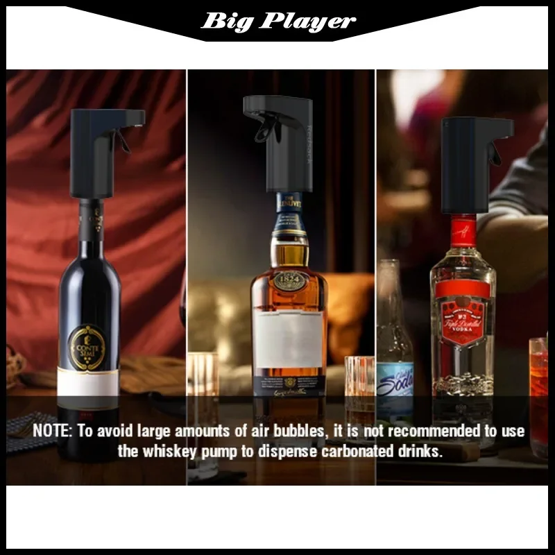 Electric Fully Automatic Wine Whiskey   Dispensing Machine Wine Faucet Bar Machine Redsack Rechargeable - Adjustable Ml