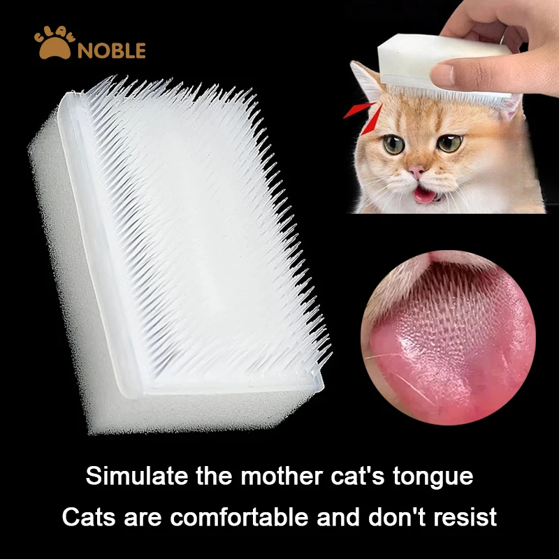 Escova de Massagem para Gatos e Cães 1/5/10PCS, Escova Especial para Animais de Estimação, Escova Multifuncional para Remoção de Poeira, Escova de Limpeza com Esponja, Pente Simulado de Língua de Gato