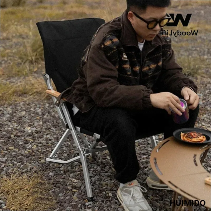 Outdoor Camping Folding Chair Mountaineer Wilderness Camping 600D Oxford Cloth Chair Portable Steel Rack Back Chair