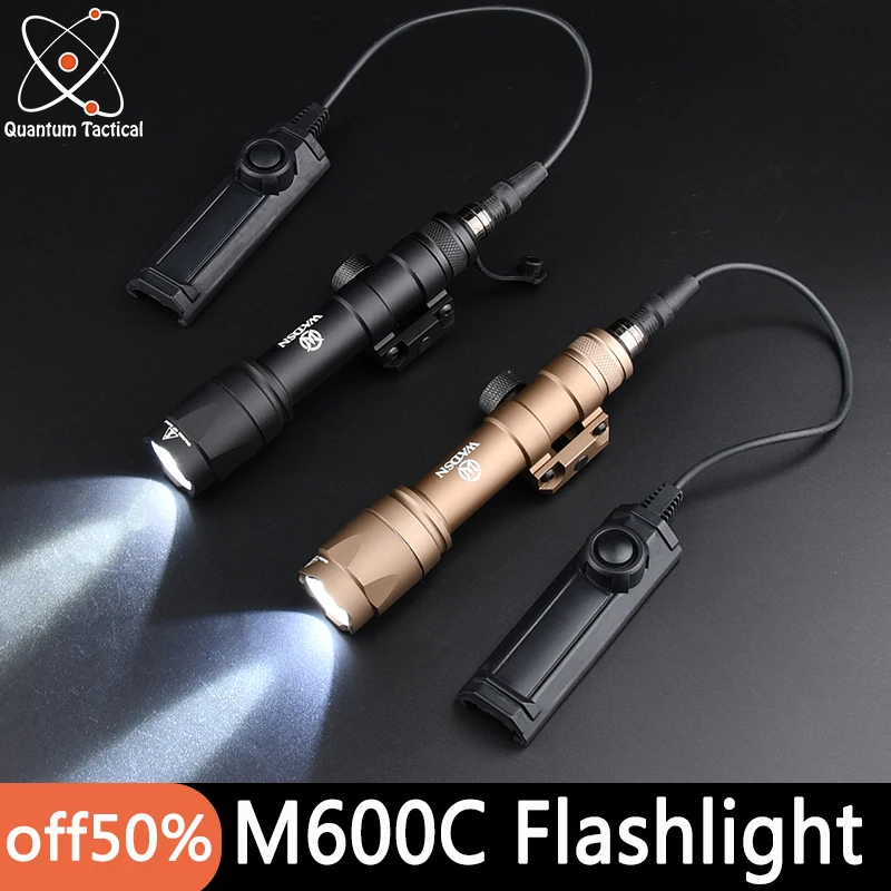 

M600C Wadsn Tactical Flashlight M600c M300A Scout Light With Dual Function Pressure Switch 600Lumen Hunting Weapon Light Lamp