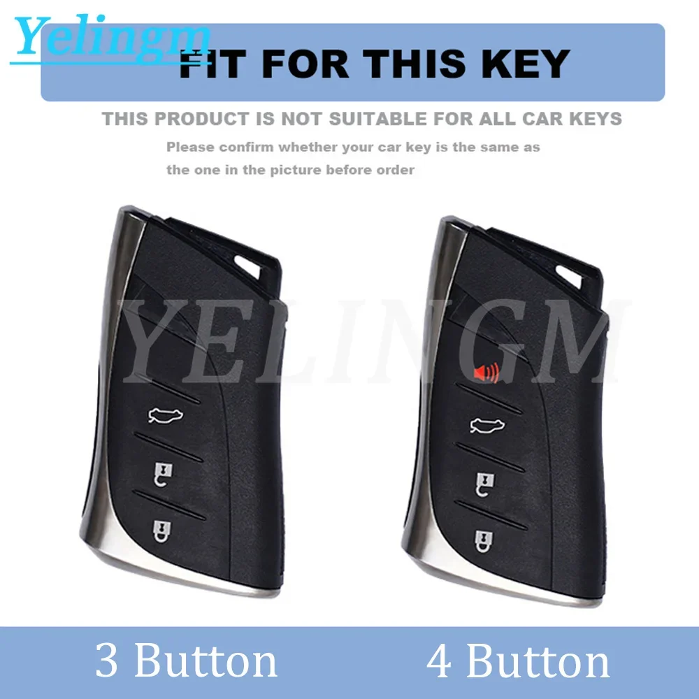 Auto Car Key Fob Case Cover Keychain for Lexus ES NX RX RZ UX TX LC LX LBX LS 250 300 350 450 500 Black Transparent Accessories