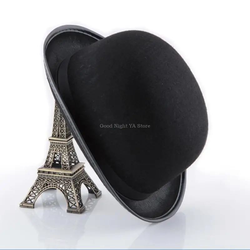 قبعة ساحرة أنيقة للأطفال ذات حافة قصيرة فيدورا لمرحلة الهالوين #5