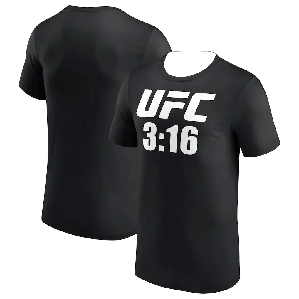 

UFC Men's and Women's Sports T-shirt, Quick Drying Fitness Combat T-shirt, Sweat Absorbing and Breathable Training Combat Top