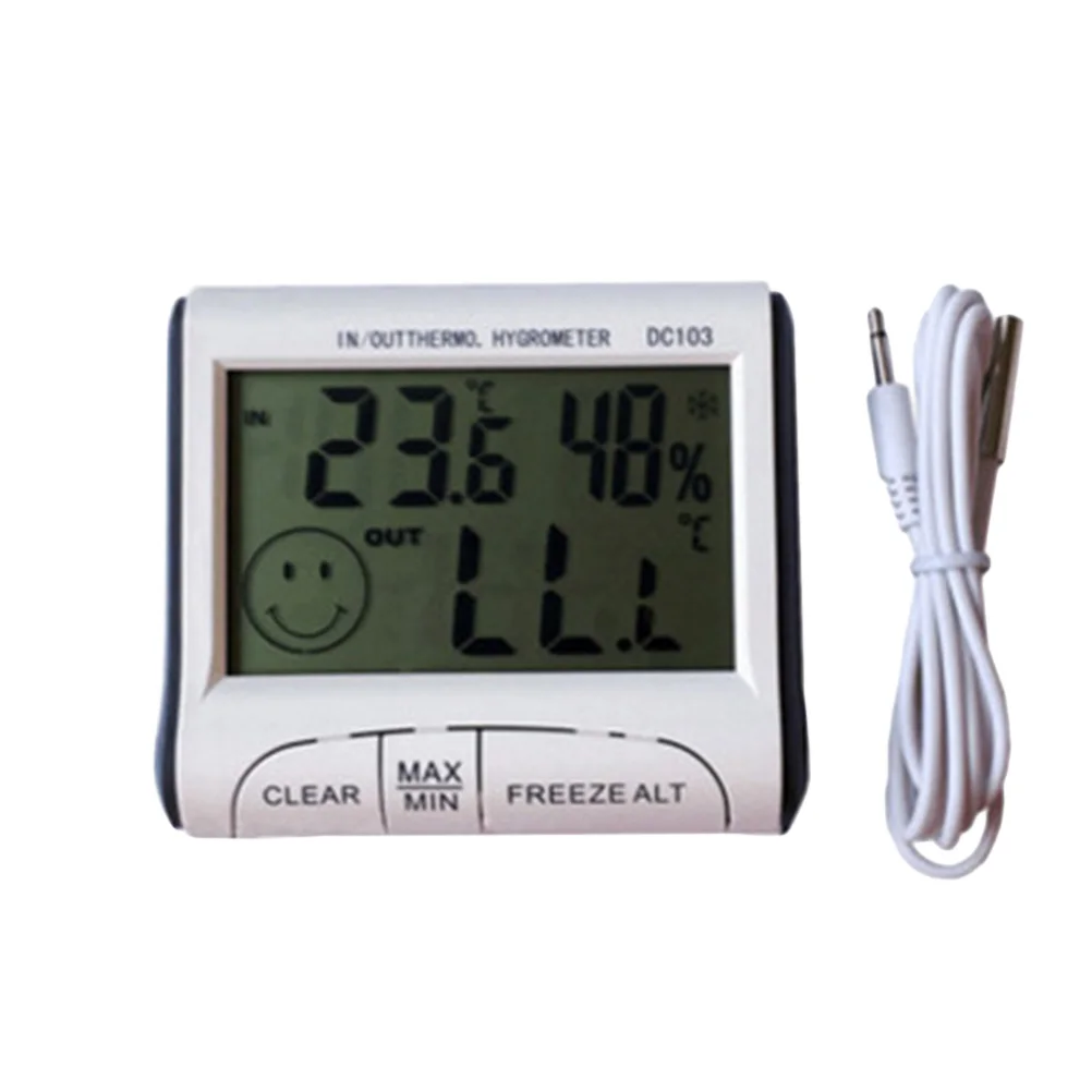 Digitale vochtigheidsmeter Nauwkeurige hygrometer Elektrische thermometer Hygiometer Huishoudelijke temperatuurmonitor Elektrisch bureau Compact