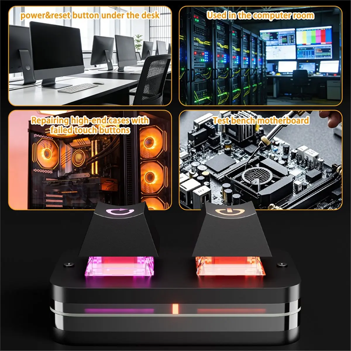 NEW FACTORY~2M Mechanical Key External Power on Off Motherboard Switch on Off Power SW Cables PC Power Switch Button for PC
