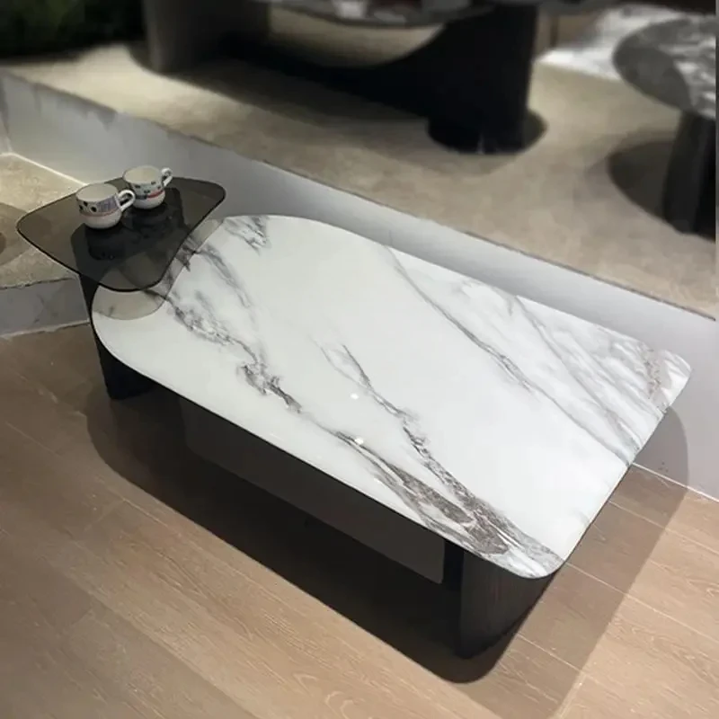 

Y1 Marble luxury stone living room coffee table household glass light luxury high-end small apartment coffee table