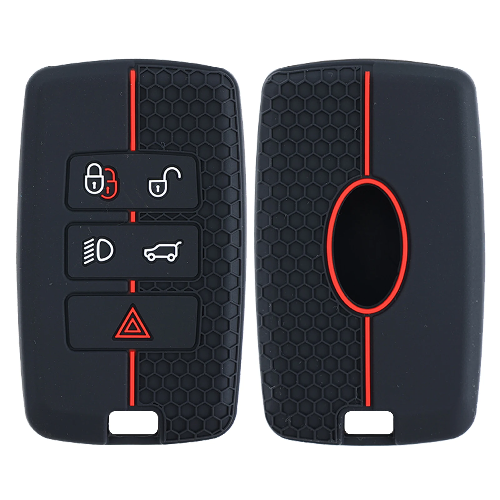 Silicone 5 Button Car Key Cover Case Holder Protector For Land Rover Discovery 4 Freelander 2 Range Rover Evoque 2018 2017 2016
