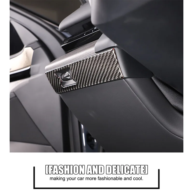 

For BMW 5 Series G60 2024 Soft Carbon Fiber Car Main Driver Left Side Decorative Sticker Interior Car Accessories LHD