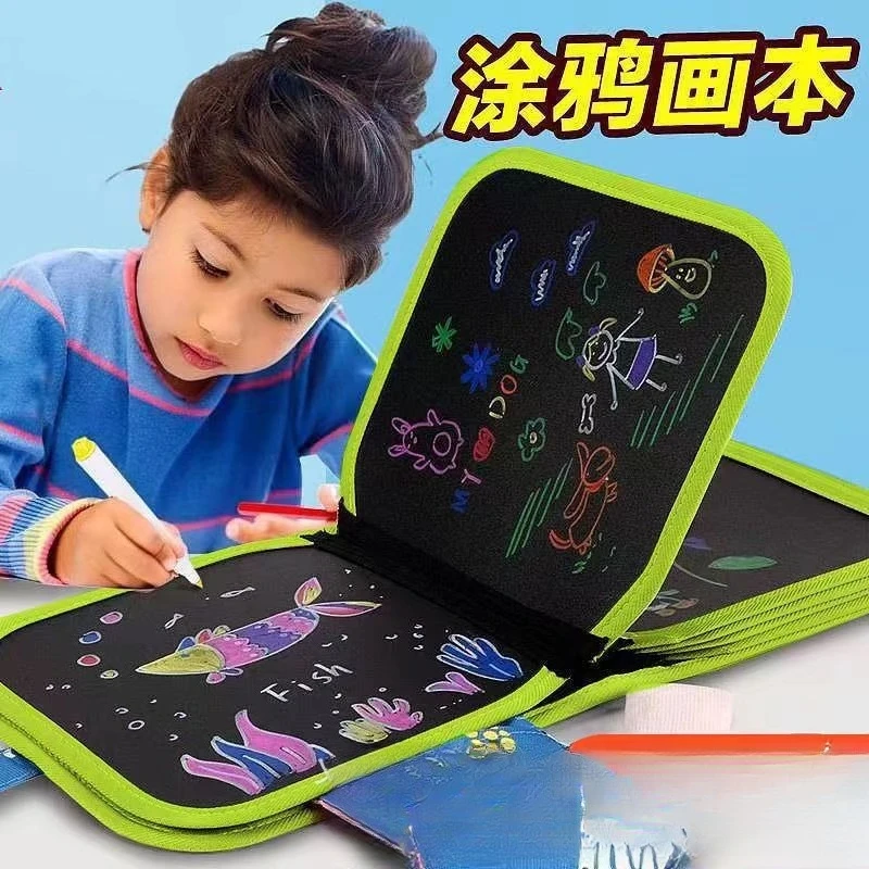 Children's Drawing Board Erasable Handwriting Drawing Book Coloring Watercolor Pen Cartoon Graffiti Drawing Board