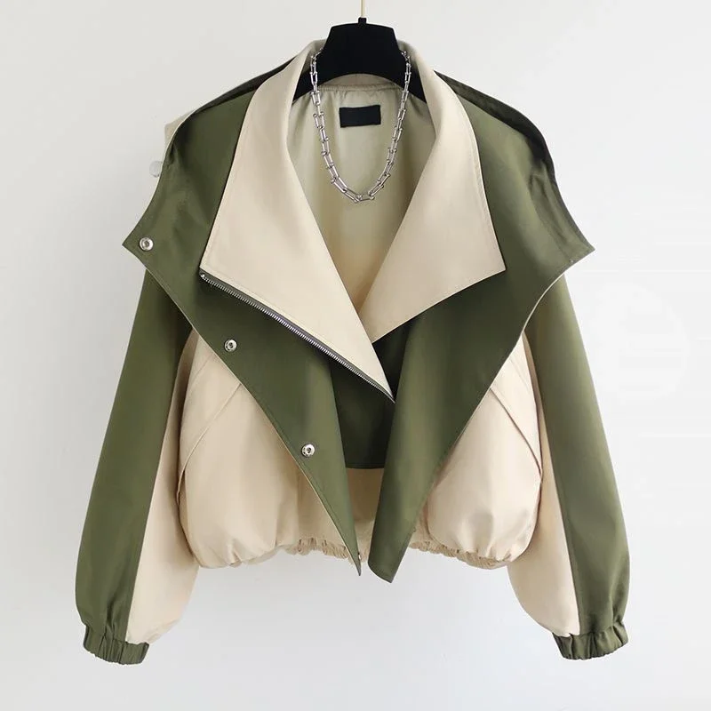 

Cotton-thickened Women's Korean Slim Work Clothes Windbreaker Jacket 2023 New Autumn and Winter Tops