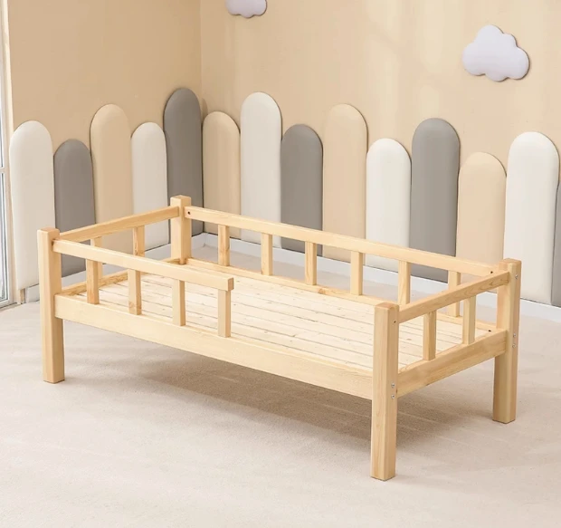 

Solid Wood Single-Fenced Bed for Kindergarten School Sets