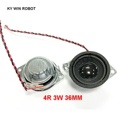 Bocina de altavoz de alta calidad, 3W, 4R, diámetro de 3,6 CM, 36MM, Mini amplificador, junta de goma, espesor de trompeta de 18MM, 2 unidades por lote