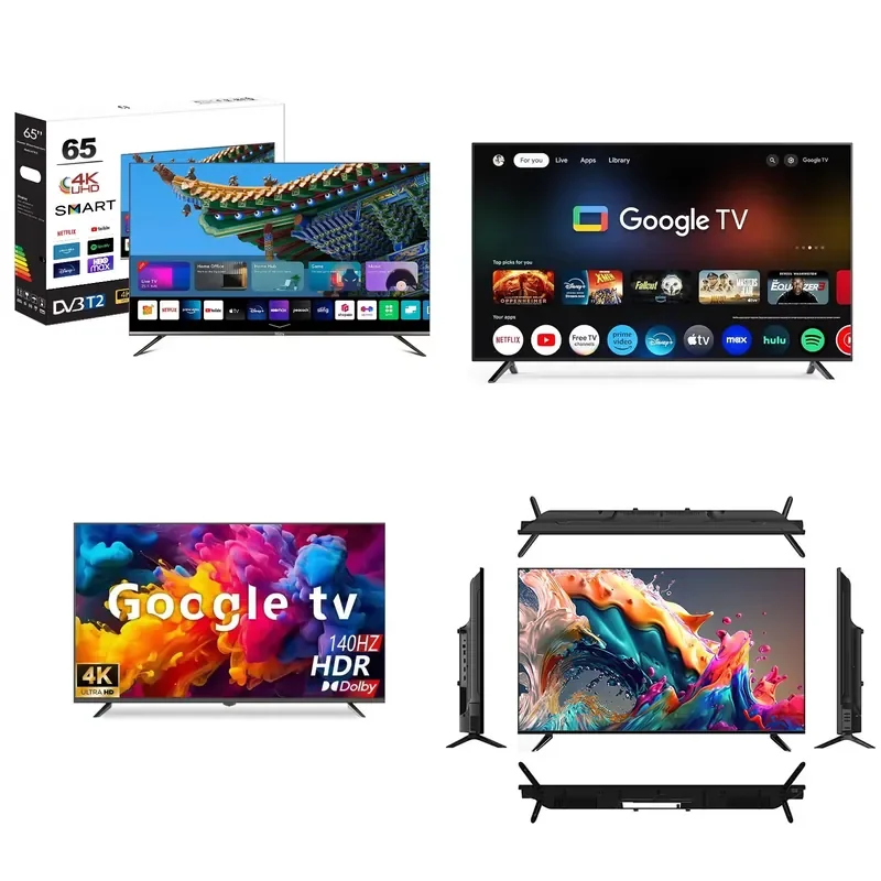 65 55 50 43 32 24 19 Inch 4K UHD Smart TV with 120Hz for Google Android OS LED LCD Display Panel