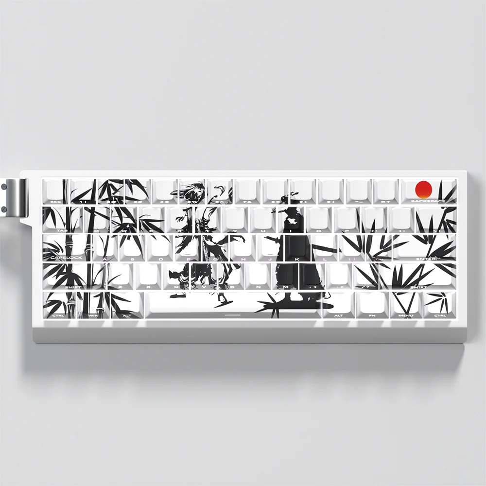 63 Kes Forest Showdown: Keycap Tembus Pertempuran Pahlawan Kucing Keycap Cetak Samping PBT Dye-Sub Cherry untuk Tutup Keyboard Mekanis