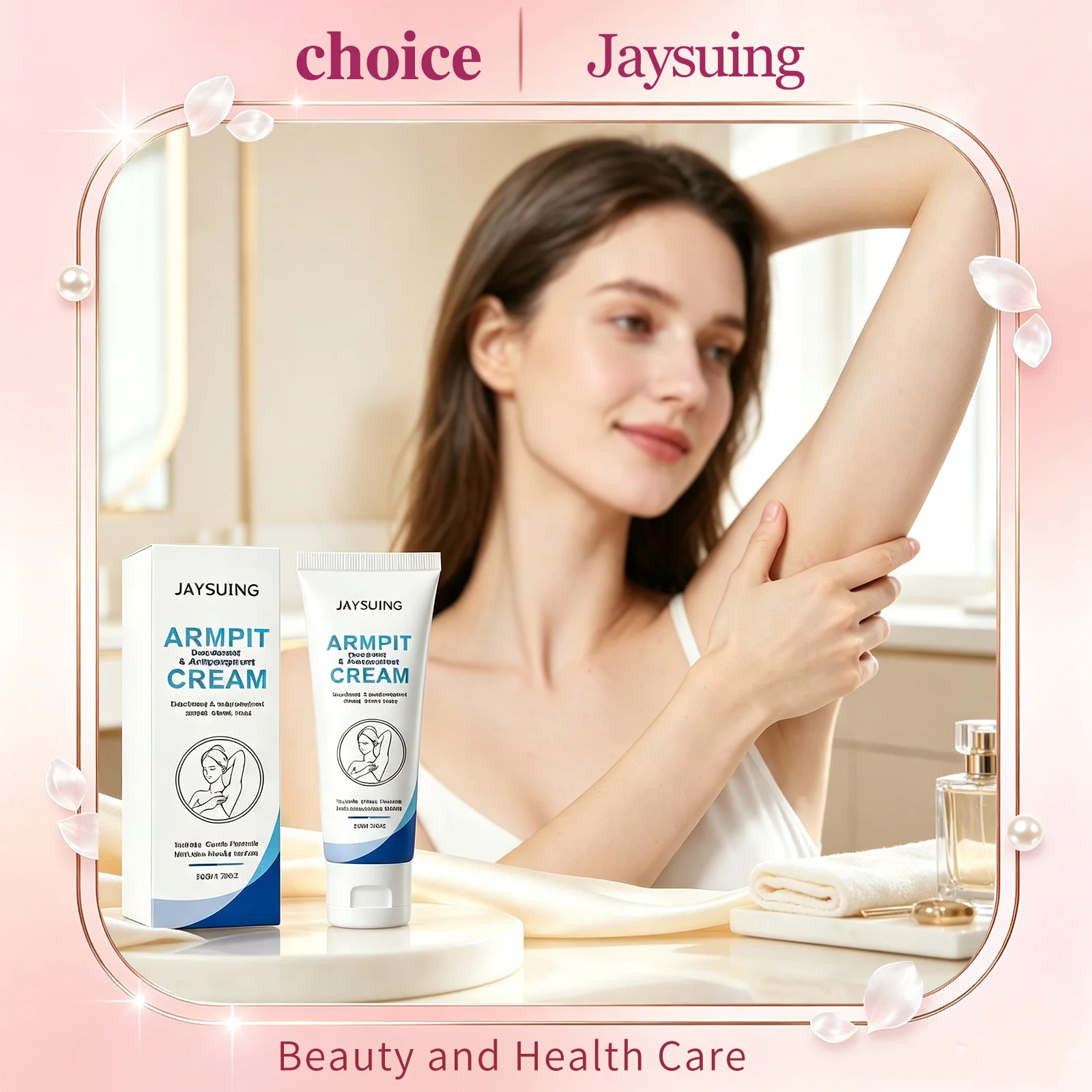 Jaysuing Armpit Deodorant Antiperspirant Cream Armpit Elbow Knee Reduce Sweat Odor Long Lasting Underarm Mild Skin Care Lotion