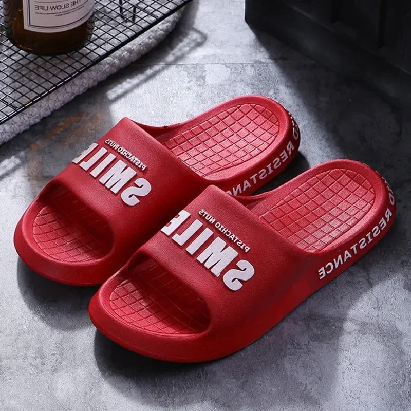 Summer Home Slippers Soft Sole PVC Indoor Bathroom Slides Sandals Casual Beach Unisex Platform Men Women House Shoes