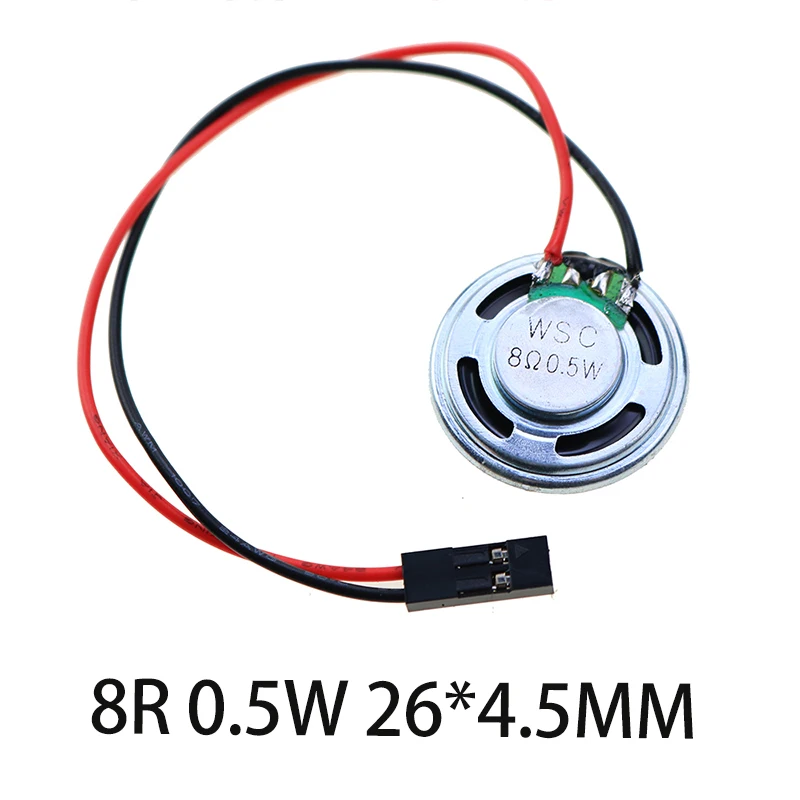 1PCS Ultra-thin Speaker 8R 32R 0.5W 1W 2W Ultra-thin Speaker Amplifier Diameter 20 23 26 28 30 32 36 40 50MM DuPont Cable
