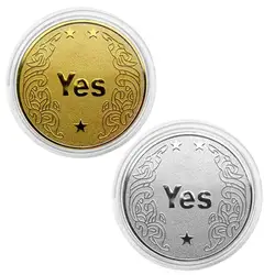 Coin Collection Commemorative Gift Novelty Christmas Gifts Decision Maker Yes No Challenge Coin Coin Gifts for Friends Party